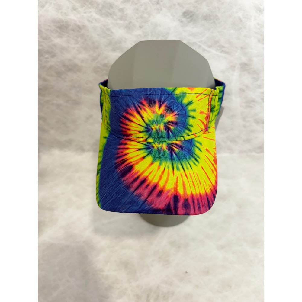 Pit Bull Tie Dye Visor Rainbow Spiral Adjustable Sun Hat Polyester Mens Womens